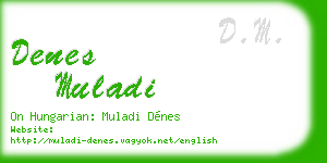 denes muladi business card